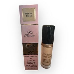 Too Faced Born This Way Concealer - Full Size 0.45 oz - NATURAL BEIGE - BNIB NEW